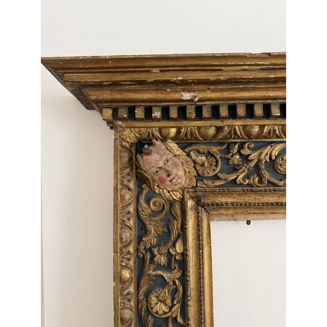 Lombard Frame in Lacquered and Gilded Wood, Early 16th Century For Sale - Image 10 of 15