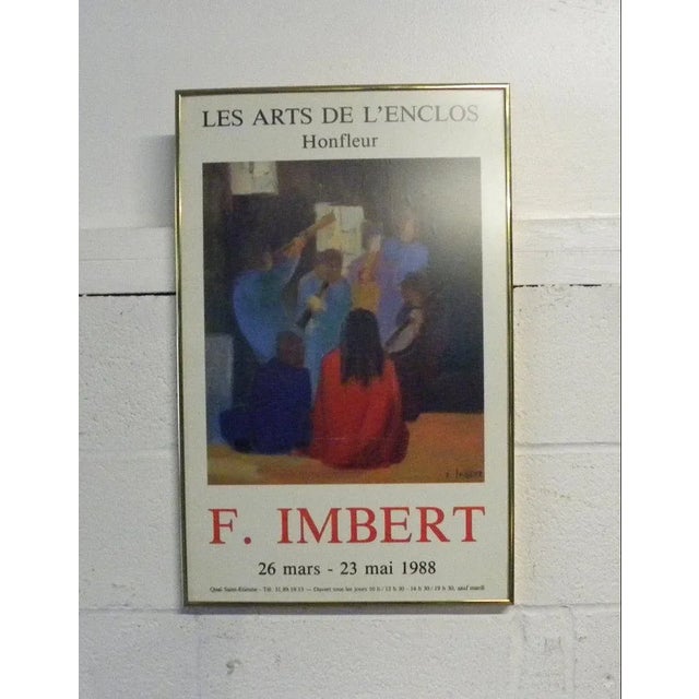 Metal Vintage Framed F. Imbert Art Poster For Sale - Image 7 of 7