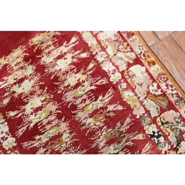 Cherry Red Antique Turkish Melas Rug, Early 20th Century For Sale - Image 13 of 18