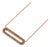 14K Rose Pink Gold Champagne Diamond Lariat Bar Pendant Necklace For Sale