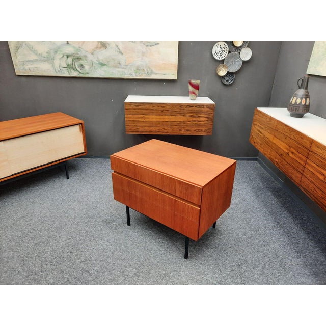 Mid-Century Modern Teak Chest of Drawers and Cutlery Cabinet by Dieter Wäckerlin for Behr, 1960 For Sale - Image 3 of 11