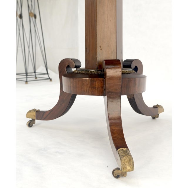 Baker Furniture Company Antique c1880s Round Tripod Base Rosewood Lamp Side Table Stand MINT! For Sale - Image 4 of 12
