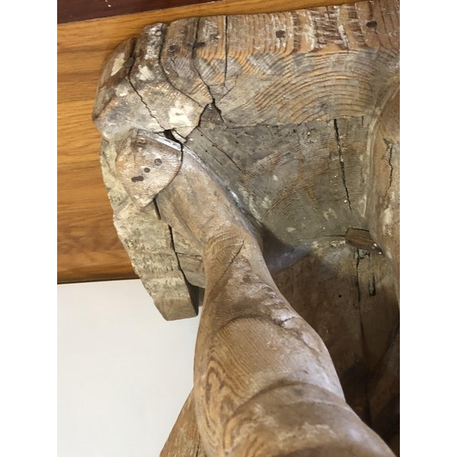 Carved Figurative Sculpture, 1800s, Oakwood For Sale - Image 3 of 18