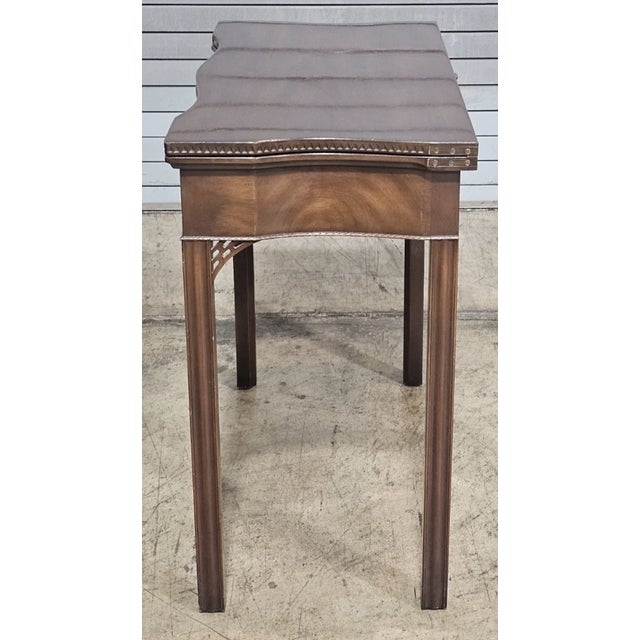 Brown Mid 20th Century Kittinger Williamsburg Chippendale Style Mahogany Hall Table Game Table Cw 3 For Sale - Image 8 of 11