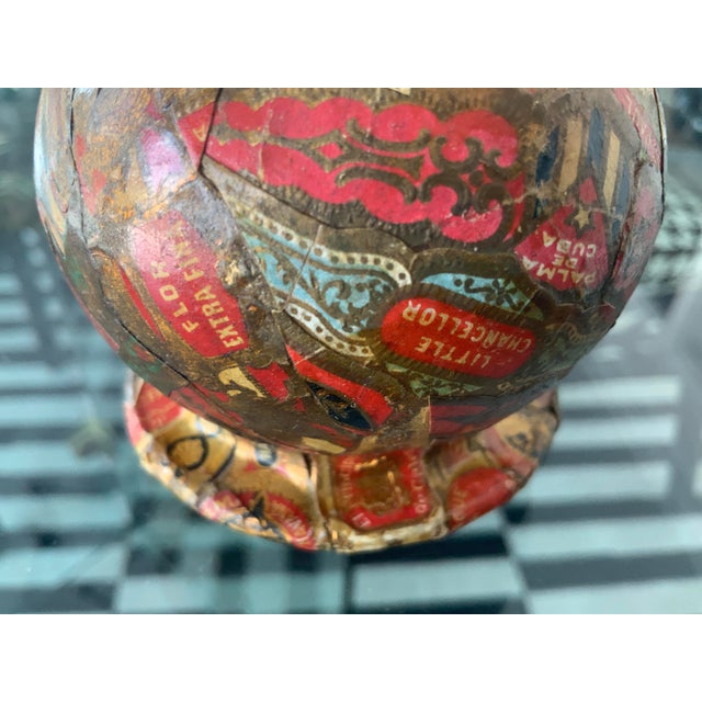 Custom Vintage 1950s Cigar Seals Decoupage Trinket Dish For Sale - Image 9 of 13