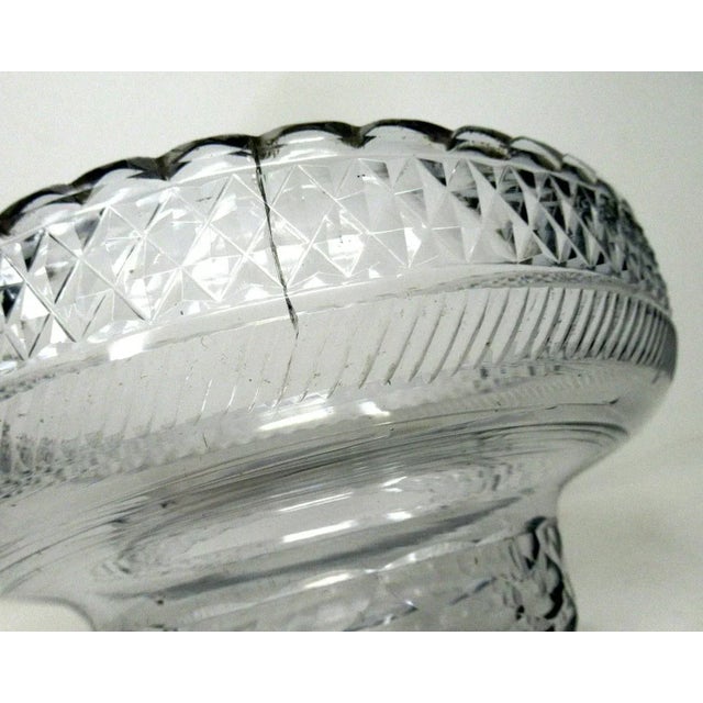Antique Irish Tipperary Waterford Glass Cut Crystal Georgian Centerpiece Bowl For Sale - Image 10 of 13