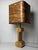 Absolutely stunning and rare extra large ( 94 cm ) Italian table lamp with original wood veneer shade. This lamp came to...