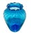 Mid-Century Modern Large Hand-Blown Blue Glass Vase 13.5” For Sale - Image 3 of 6