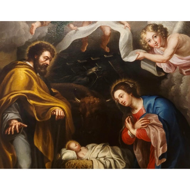 17th C. Italian Old Master -The Holly Family -Oil Painting For Sale In Los Angeles - Image 6 of 12