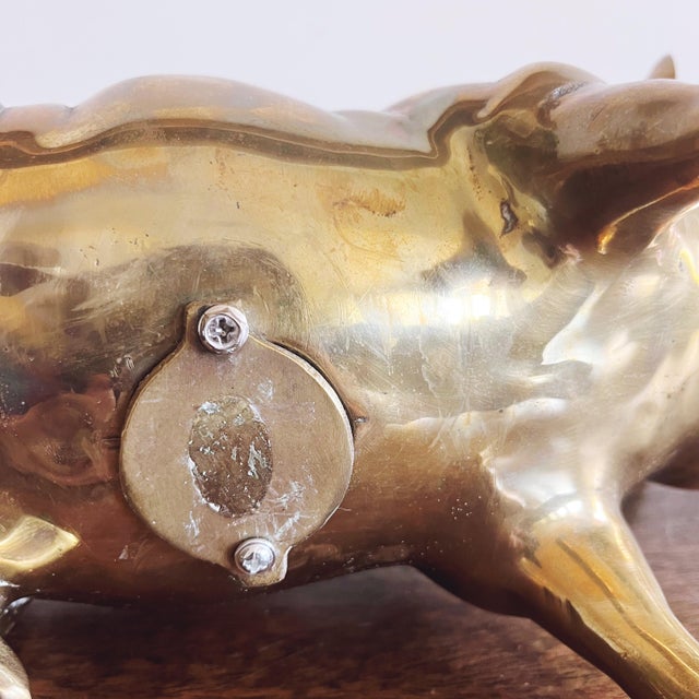 Vintage Korean Brass Piggy Bank For Sale In Austin - Image 6 of 6