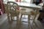 Mid 20th Century White Pedestal Dining Table With Leaf and Upholstered Chairs – Seats 8 For Sale - Image 9 of 12