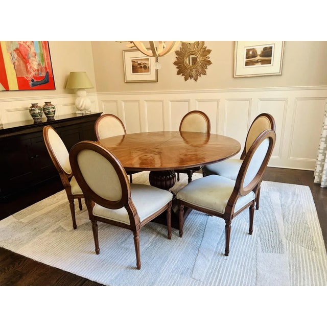 Emanuel Morez English Traditional Hand Made Chadwick Extension Oval Dining Table For Sale In New York - Image 6 of 13