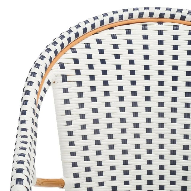 California Armchair, Set of 2 - White/Navy For Sale - Image 4 of 8