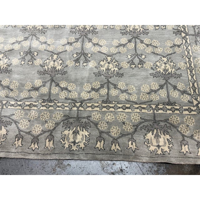 Pottery Barn 7ft 12in × 9ft 11in Pottery Barn Kennedy Area Rug, Blue Multi For Sale - Image 4 of 12