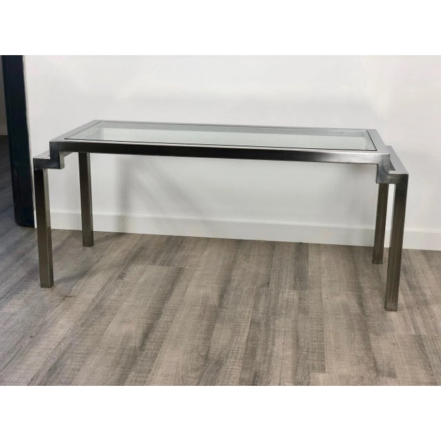 Modern Chrome & Glass Coffee Table, Italy, 1970s For Sale - Image 10 of 12