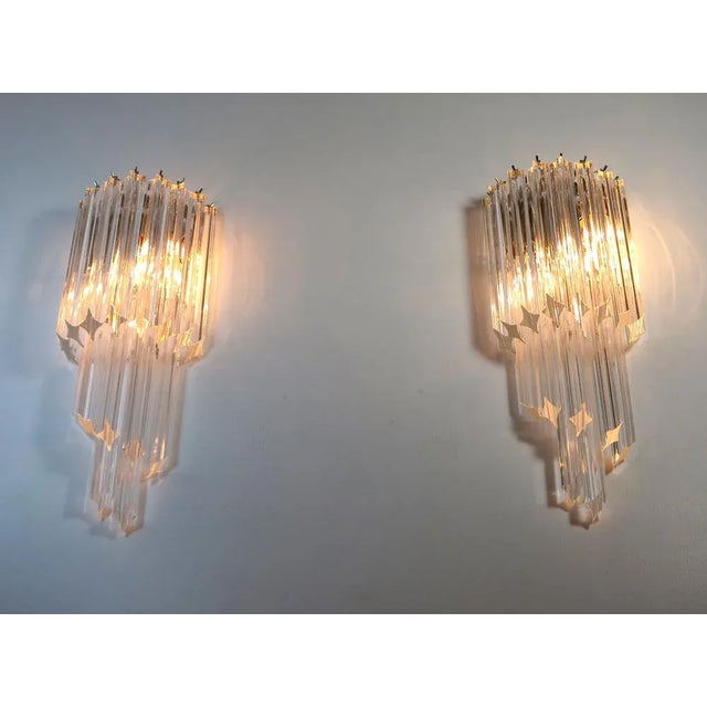 Glass Vintage Murano Wall Sconces, 1990, Set of 2 For Sale - Image 7 of 13