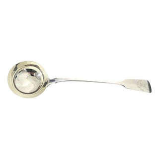 Antique Sterling Silver Soup Ladle from Chawner & Co., London, 1854 For Sale