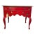 English Red Mini Kneehole Desk For Sale