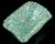 Beautiful Murano hand blown green and white millefiori flower mosaic Italian art glass scalloped rim decorative bowl....