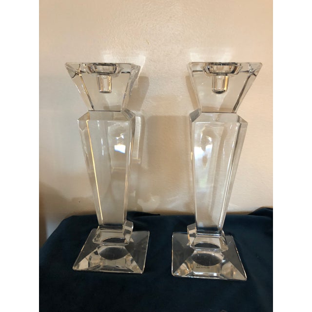 Towle 24 Lead Crystal Candle Holders A Pair Chairish