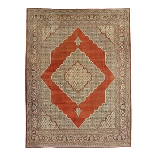 Early 20th Century Haji Khalili Persian Tabriz Rug, 10'02 X 13'03 For Sale