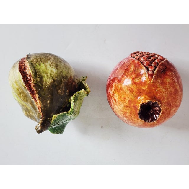 Ceramic Vintage Arte Italica Ceramic Decorative Fruits-Set of 2 For Sale - Image 7 of 12