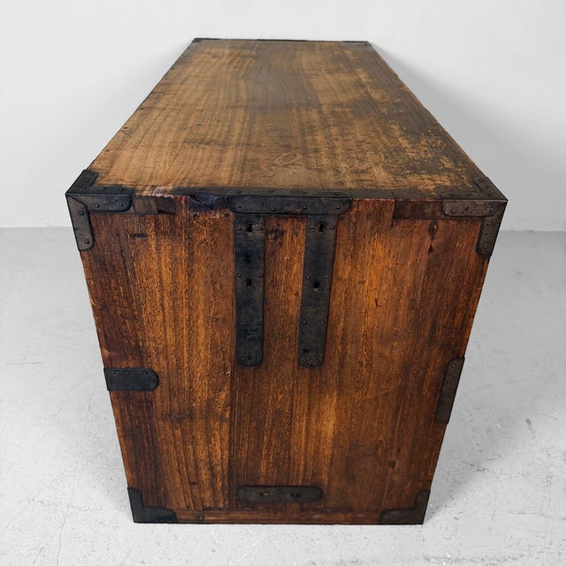Antique Japanese Tansu Chest of Drawers, 1890s For Sale - Image 10 of 12
