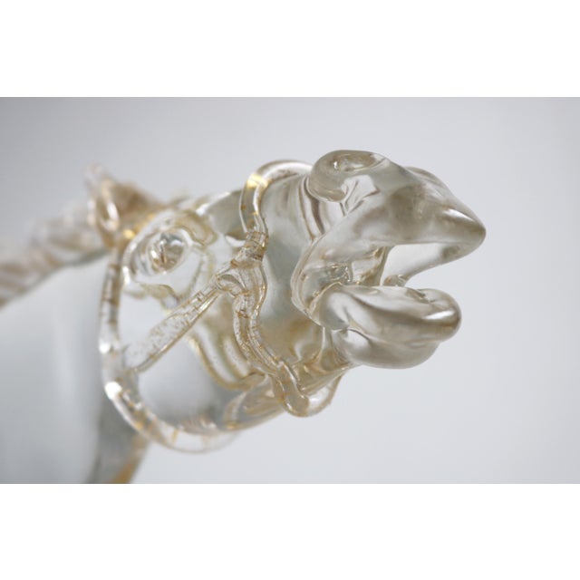 Mid-Century Italian Murano Glass Horse Sculpture with 24 Karat Gold by Arnaldo Zanella, 1970s For Sale - Image 8 of 18