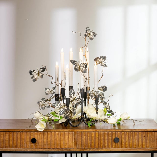 Kenneth Ludwig Chicago Modern Metal Tabletop Candelabra9"H For Sale - Image 4 of 4