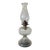 Antique Clear Glass Table Oil Lamp With American Eagle Design For Sale