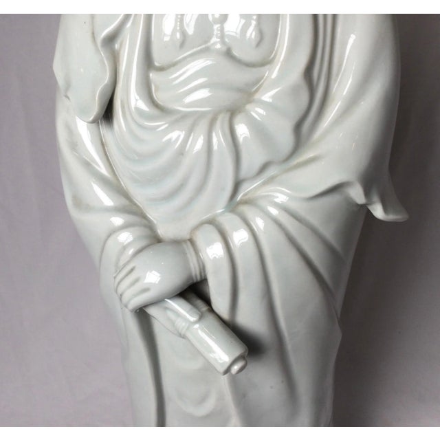 Japanese Early 20th Century Japanese Blanc de Chine Kannon Figure For Sale - Image 3 of 9