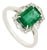 Luxury 2.44ct Emerald Diamond 18k Gold Ring Size 5.5 for Women by VRJewels For Sale