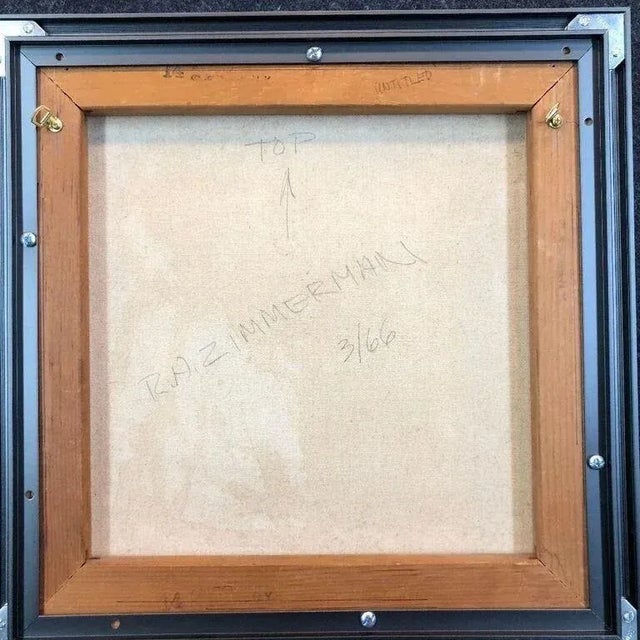 Contemporary 1990s "White on White" Minimalist Geometric Lithograph by R. A. Zimmerman For Sale - Image 3 of 4