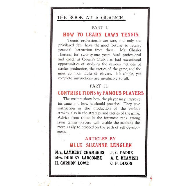 White "Lawn Tennis" 1922 Hierons, Charles For Sale - Image 8 of 12