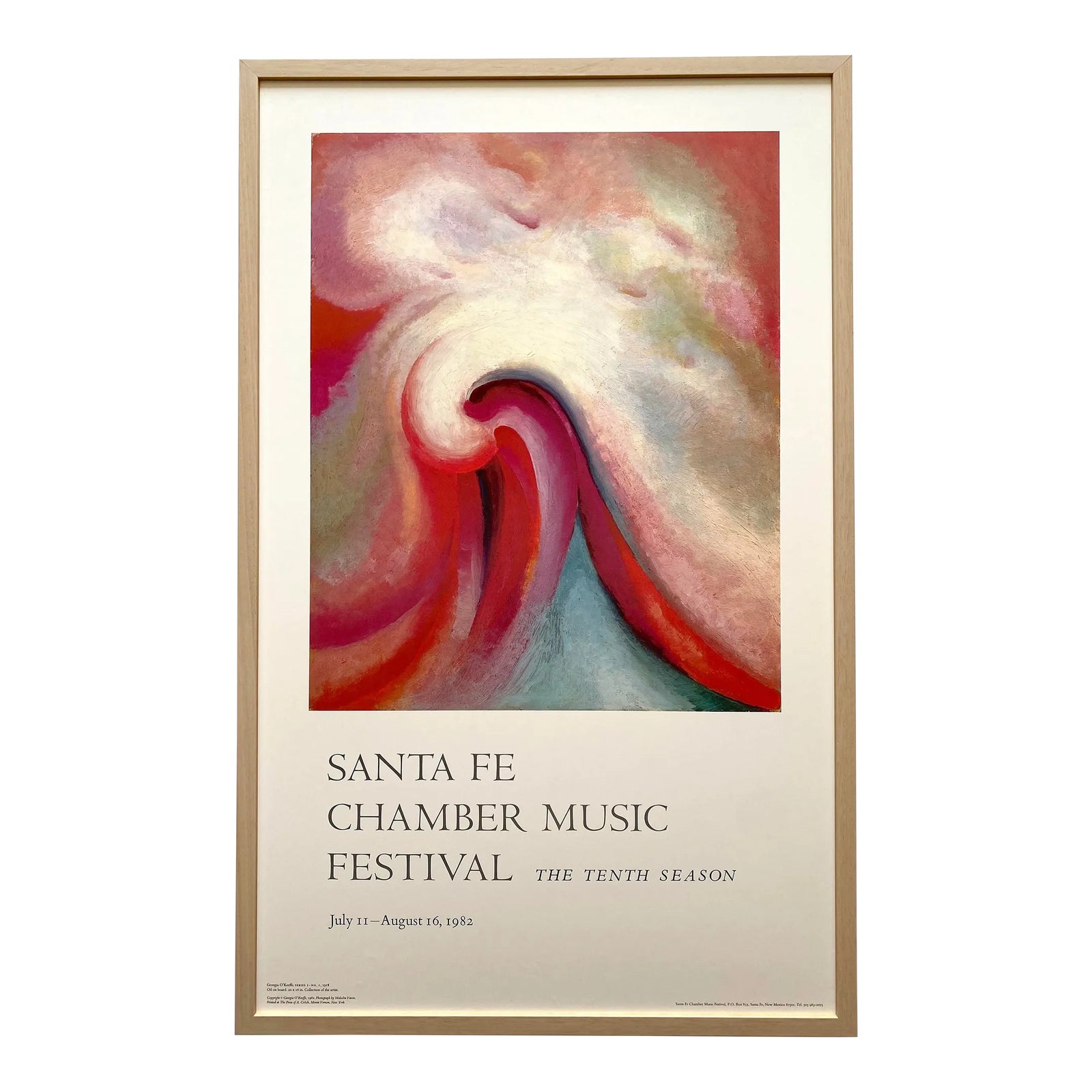 Georgia O'Keeffe Vintage 1982 Modernist Lithograph Print