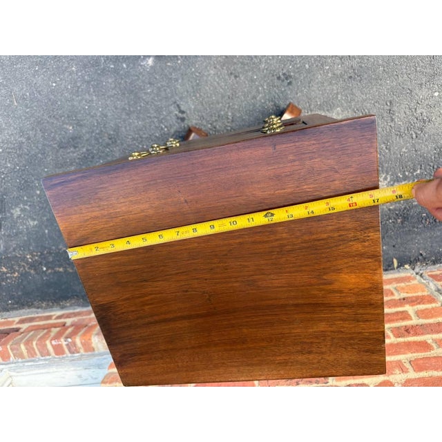 Antique American Classical Carved Mahogany Work Table For Sale - Image 15 of 17