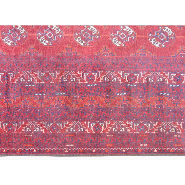 Textile Vintage Afghani Turkoman Rug For Sale - Image 7 of 13