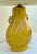 Ceramic Vintage Sunflower Yellow and Gilt Japanese Glazed Ceramic Lamp For Sale - Image 7 of 12