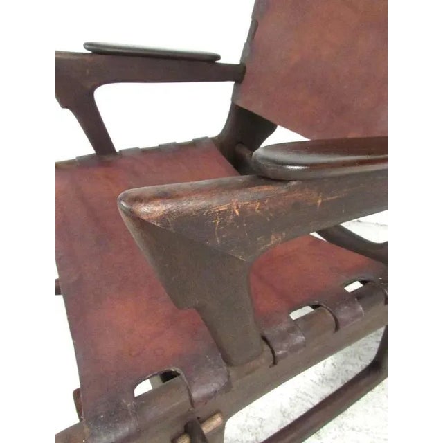Brown Don Shoemaker Style Primitive Rocking Chair For Sale - Image 8 of 10