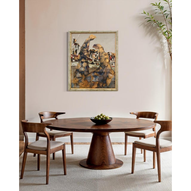 Andrea Stella "Tales of Millers" Gold Leaf Oil Mixed Media Painting, Figurative, Italian Contemporary Art, 2010 For Sale - Image 9 of 11