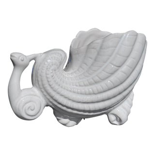 Made in Portugal Snail Motif Petite Escargot Planter Cache Pot For Sale