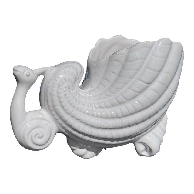 Made in Portugal Snail Motif Petite Escargot Planter Cache Pot For Sale