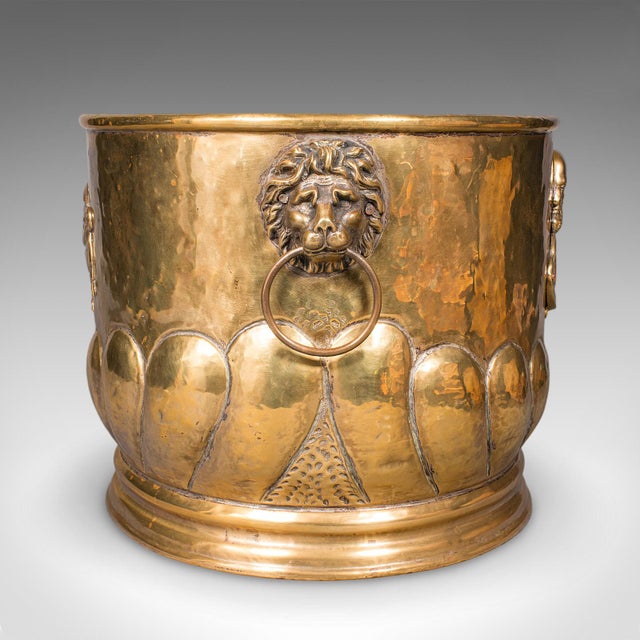 Antique Coal Bucket, French Brass, Fireside Fuel Basket, Petrus Ramus, Victorian For Sale - Image 4 of 11