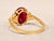 2000 - 2009 The Allyns Alley: Ladies 18K Yellow Gold Ring set with 3.44 CT Oval Ruby and Diamonds For Sale - Image 5 of 13