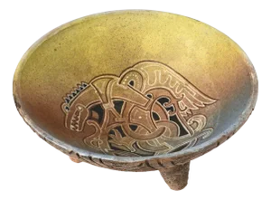 Large Viking Tripod Bowl from Tilgmans Keramik, 1970s