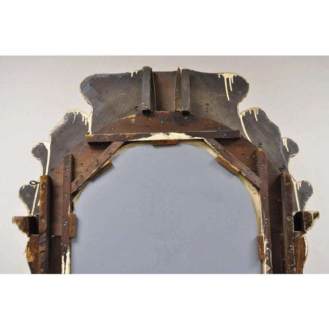 Antique American Victorian 88" Tall Hall Entry Mirror With Pedestal Plant Stands For Sale - Image 11 of 12