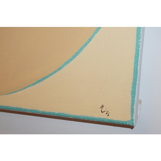 Alabaster 2026, Bauhaus Mosaic Painting on Canvas, Amber Alabaster Tiles, Arches and Curves, Natalia Roman For Sale - Image 8 of 8