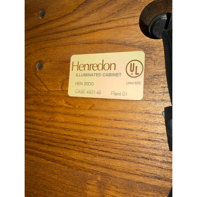 Beautiful Vintage Labeled Henredon Tuscan Style Large Scrolled Iron Door Curio Cabinets For Sale - Image 9 of 9