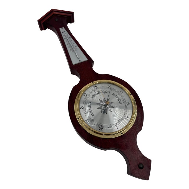 Barometer with Thermometer, 1950s For Sale