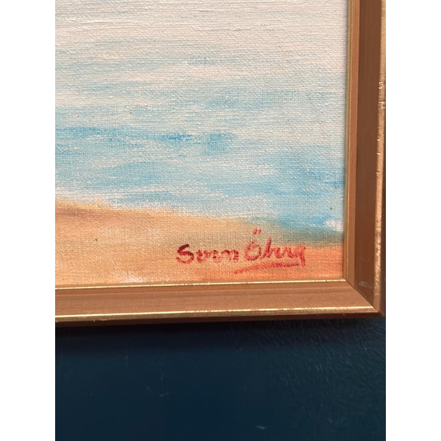 Svan Öberg, Coast, 1960s, Oil Painting on Canvas, Framed For Sale - Image 6 of 13